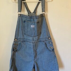 Levi’s Blue Denim Overall Shorts